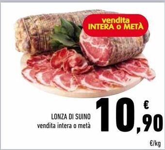 Conad Lonza di suino offerta