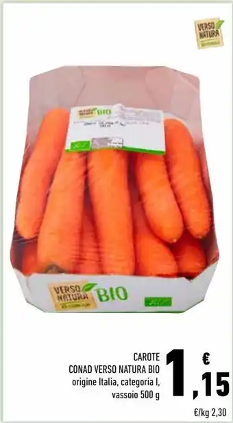 Conad Carote conad verso natura bio origine italia, categoria i, vassoio offerta