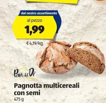 Pan del di pgnott multicereali con semi 475 g