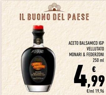 Conad Aceto balsamico igp vellutato monari & federzoni offerta