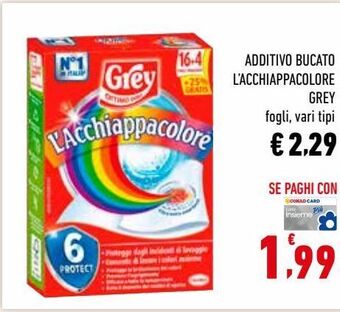 Conad Additivo bucato l'acchiappacolore grey offerta