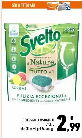 Conad Detersivoi lavasotviglie svelto offerta