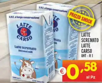 Latte Carso Latte Scremato UHT lt 1