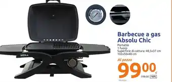 Action Barbecue a gas Absolu Chic 48,5x37 cm 102x50x40 cm offerta