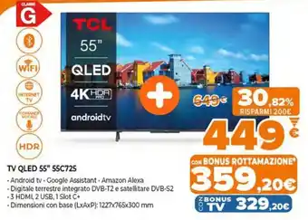 Expert TCL TV QLED 55" 55C725 offerta