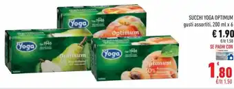 Conad City Yoga Succhi Optimum gusti assortiti 200 ml x 6 offerta