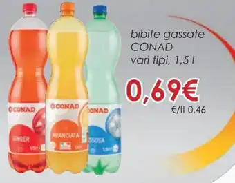 Conad City Conad bibite gassate vari tipi 1,5 l offerta