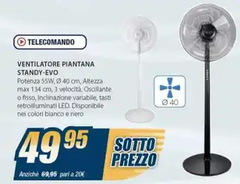 Sinergy Ventilatore Piantana Standy-Evo offerta
