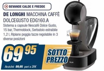 Sinergy De Longhi Macchina Caffè Dolcegusto EDG160.A offerta