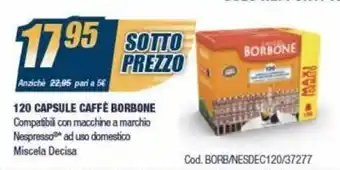 Sinergy Caffè Borbone 120 Capsule offerta