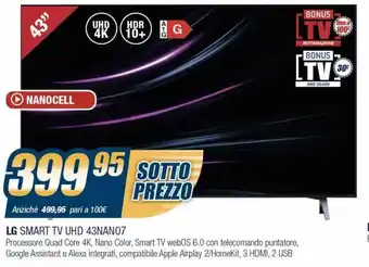 Sinergy LG Smart TV UHD 43NAN07 offerta