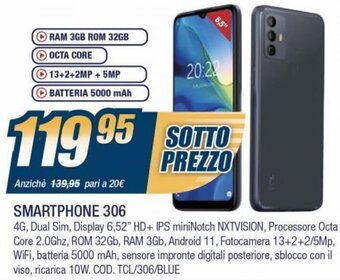 Sinergy TCL Smartphone 306 offerta