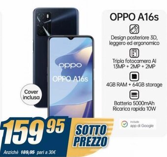 Sinergy Oppo A16s offerta