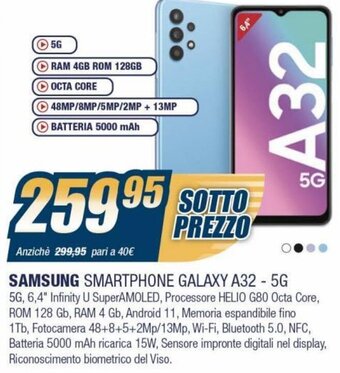 Sinergy Samsung Smartphone Galaxy A32-5G offerta