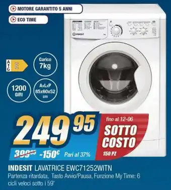 Sinergy Indesit Lavatrice EWC712WITN offerta