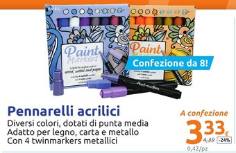 Action Pennarelli acrilici offerta