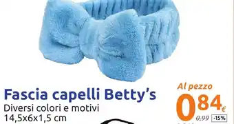 Action Fascia capelli Betty's 14,5x1,5 cm offerta