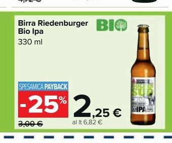 Carrefour Iper Birra riedenburger bio ipa offerta
