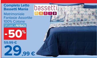 Carrefour Market Completo letto bassetti mania offerta