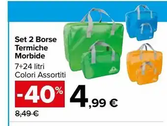 Carrefour Market Set 2 borse termiche morbide offerta