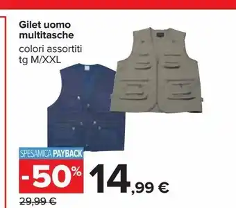 Gilet uomo multitasche