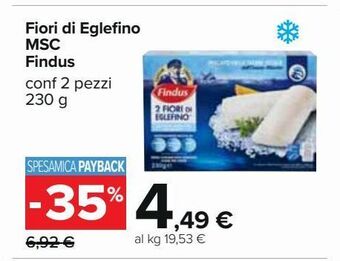 Carrefour Iper Fiori di eglefino msc findus offerta