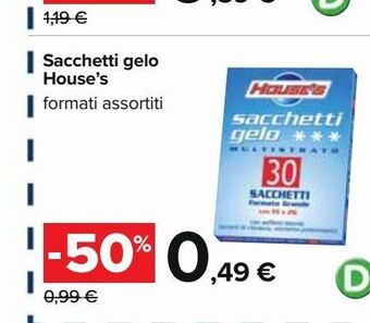 Carrefour Iper Sacchetti gelo house's offerta
