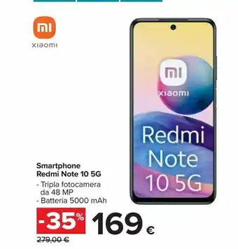 Carrefour Iper Smartphone redmi note 10 5g xiaomi offerta