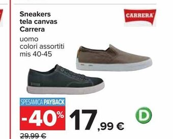 Carrefour Iper Sneakers tela canvas carrera offerta