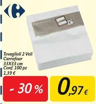 Carrefour Market Tovaglioli 2 veli carrefour offerta