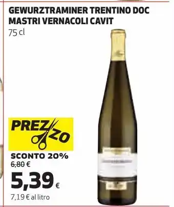 Gewurztraminer trentino doc mastri vernacoli cavit
