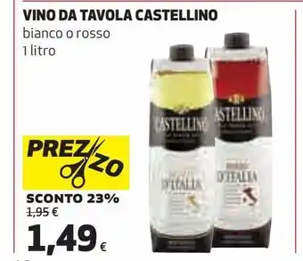 Ipercoop Vino da tavola castellino offerta