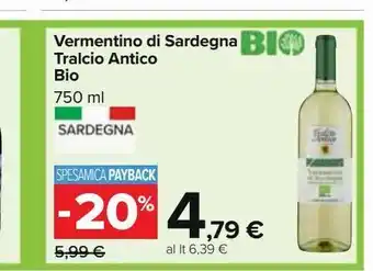 Carrefour Iper Vermentino di sardegna tralcio antico offerta