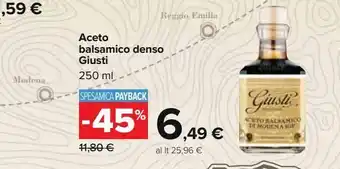 Carrefour Iper Aceto balsamico denso giusti offerta