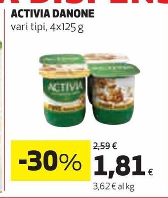 Ipercoop Activia danone offerta