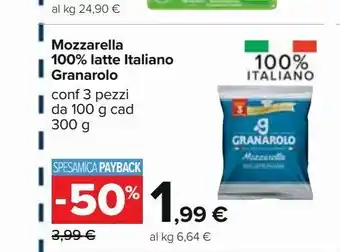 Mozzarella granarolo 100% latte italiano granarolo