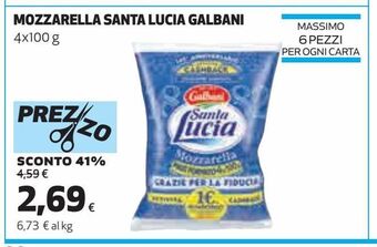 Ipercoop Mozzarella santa lucia galbani offerta