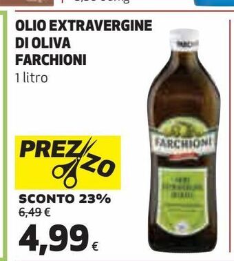 Ipercoop Olio extravergine di oliva farchioni offerta