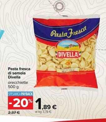 Carrefour Iper Pasta fresca di semola divella offerta