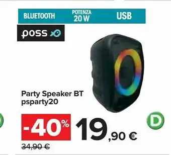 Carrefour Iper Party speaker bt psparty20 offerta