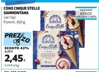 Cono cinque stelle sammontana