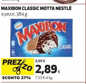 Ipercoop Maxibon classic motta nestlè offerta