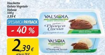 Carrefour Market Vaschetta gelato vegetale valsoia offerta