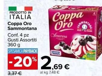 Carrefour Market Coppa oro sammontana offerta