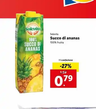 Lidl Succo di ananas solevita offerta