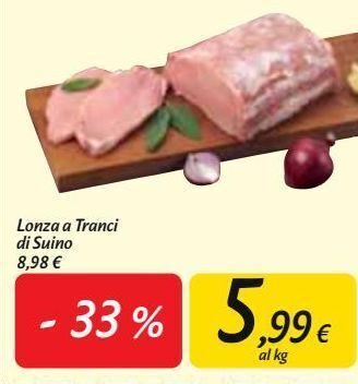 Carrefour Market Lonza a tranci di suino offerta