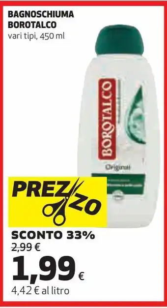Ipercoop Bagnoschiuma borotalco offerta
