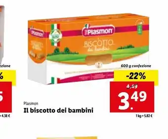 Lidl Biscotti plasmon 600g offerta
