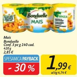 Carrefour Market Mais bonduelle offerta