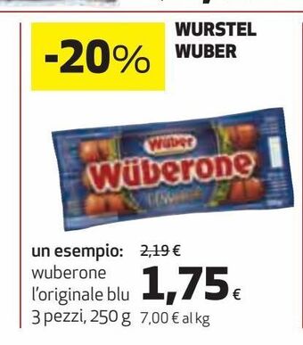 Ipercoop Wurstel wuber offerta